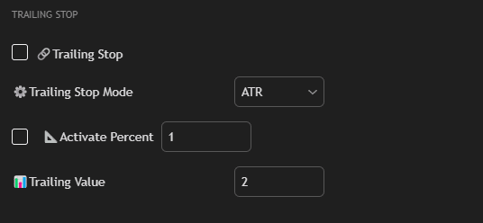 Trailing Stop Settings